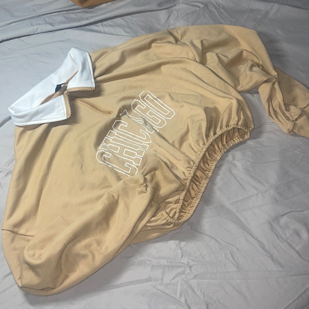 Polo Collar Cropped Pullover